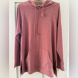 AMPERSAND AVE Women's Heathered Rust Sideslit Hoodie